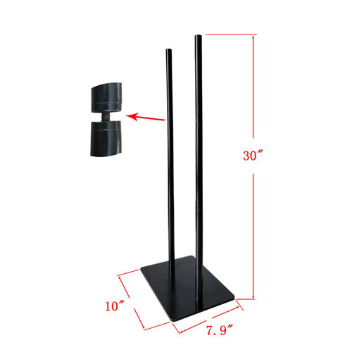 FixtureDisplays Metal Tube Stand Metal Base Ballot Box Stand Donation